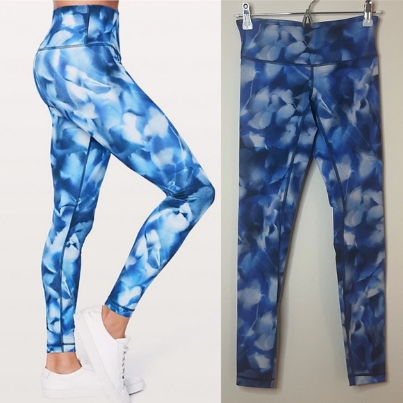 lululemon athletica Pants - LULULEMON Wunder Under High Waisted Blush Blossom Printed Colorful Leggings